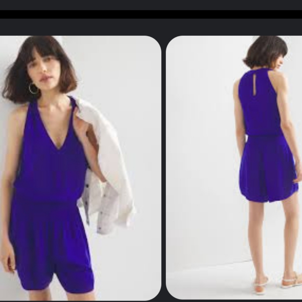 Crinkle halter romper xs